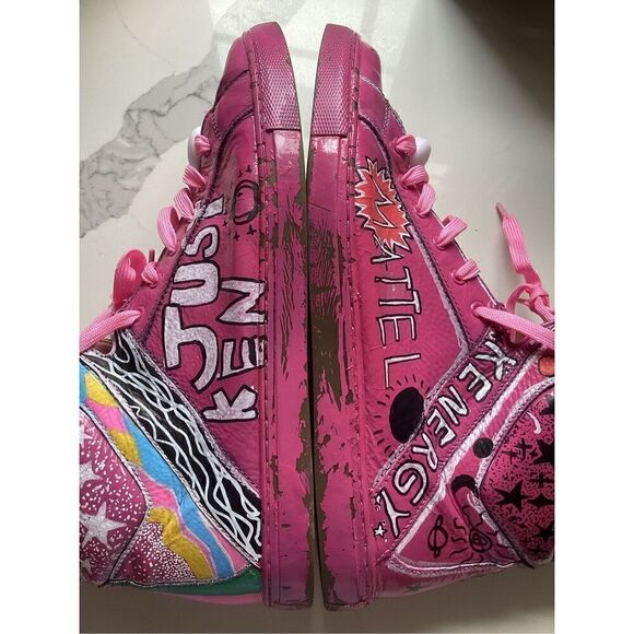 Kenneth Cole Reaction Hand Painted Barbie Core Ken Shoes Sz 12 - Picture 12 of 13